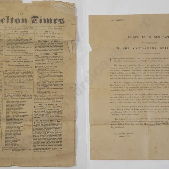 The Lytttelton Times Vol 1 No 1 Saturday January 14 1851