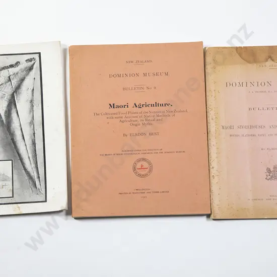 Three Dominion Museum Bulletins (Maori Related)