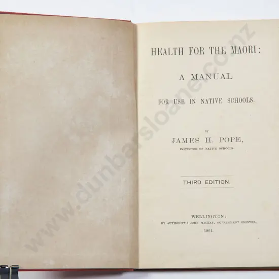 Pope James A - Health For The Maori