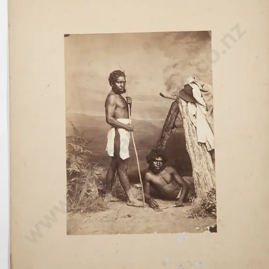 John William Lindt (1845-1926) Albumen Photograph Of 2 Aboriginal Men