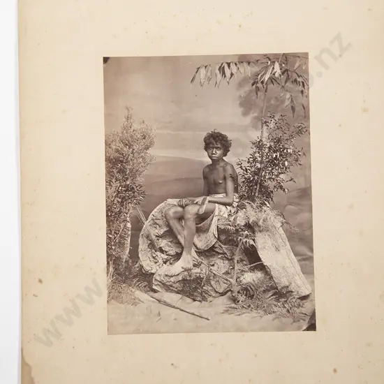 John William Lindt (1845-1926) Albumen photograph Of An Aboriginal Boy