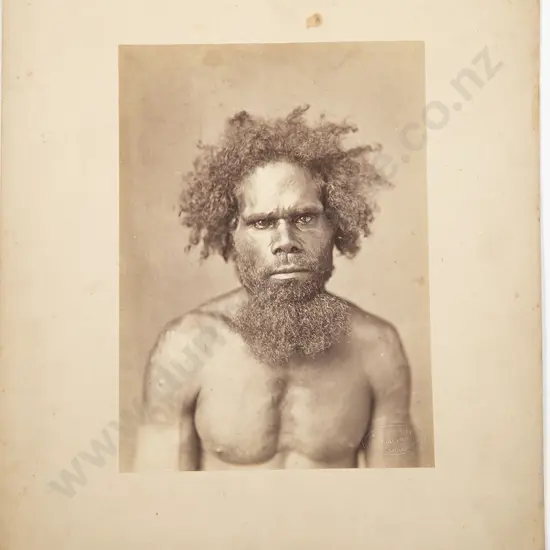 John William Lindt (1845-1926) Albumen Photograph Of An Aboriginal Man