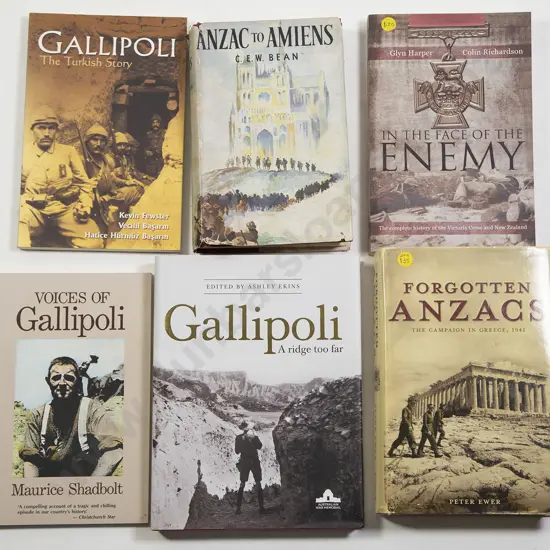 Six Gallipoli & Anzac Volumes