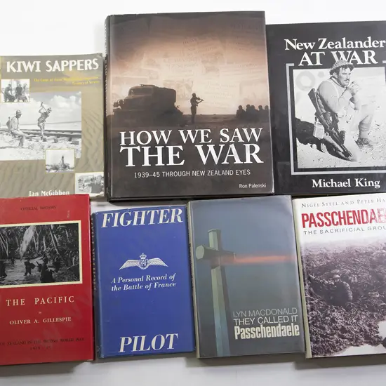 Seven Volumes On WWI & II Including NZ Related