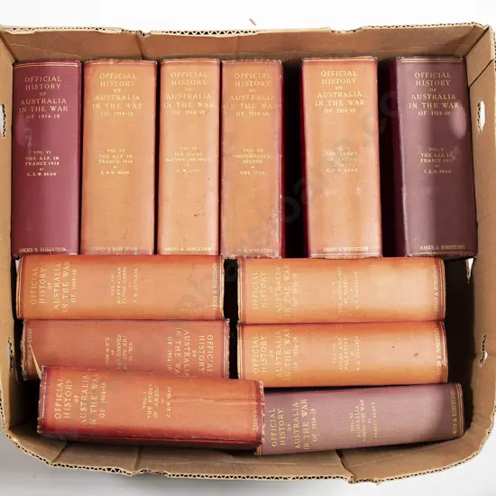 Bean C E W - Official History Of Australia In The War Of 1914-1918 (12 Vols)