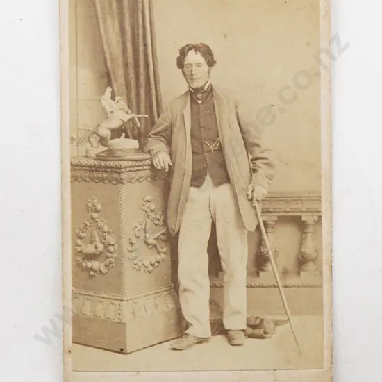 Circa 1866 Albumen Photograph Portrait of Otago Pioneer and Gold mining Engineer John Cormack