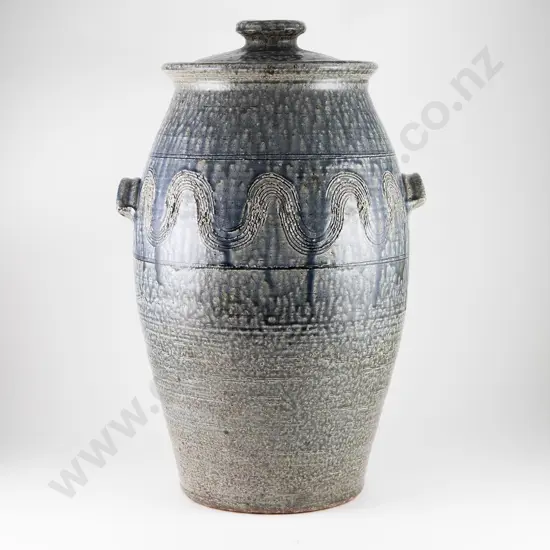 Unknown Potter Large Lidded Crock