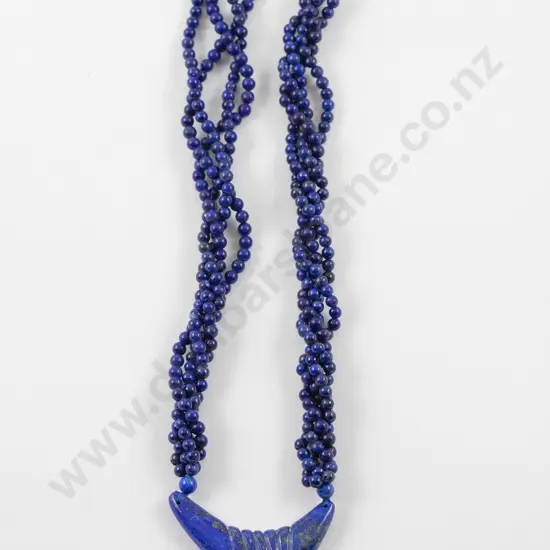 Multi-Strand Uniform Lapis Lazuli Bead Necklace