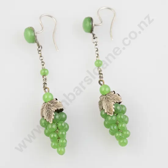 Pair Art Deco Pendant Drop Earrings