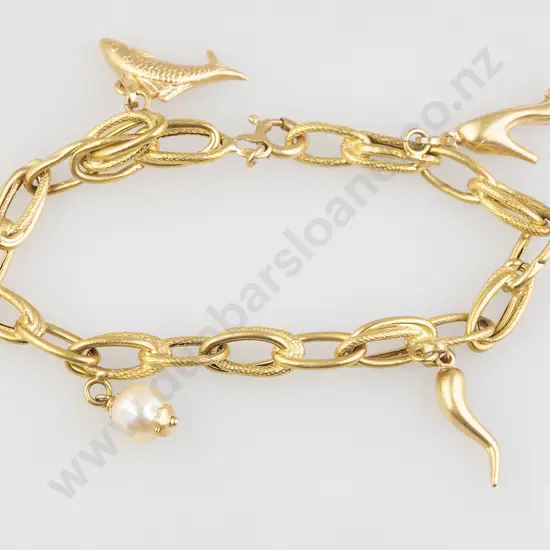 18ct Fancy Large Trace Link Bracelet
