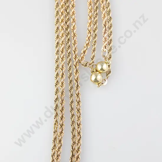 Two 9ct Rope Twist Neck Chains