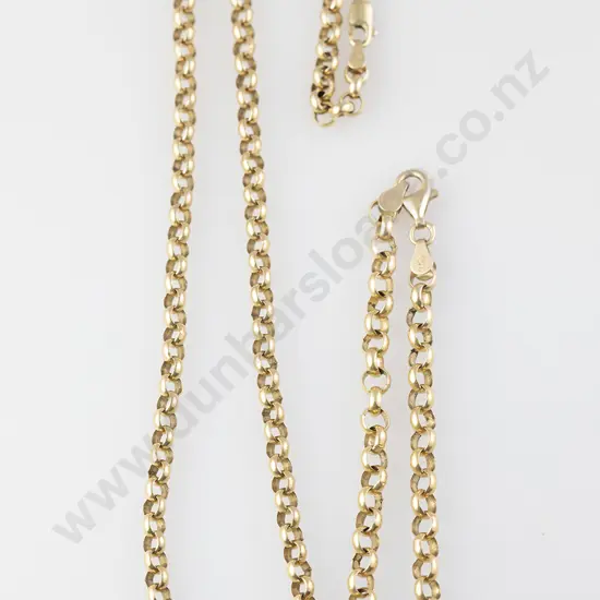 9ct Trace Link Neck Chain with near matched bracelet