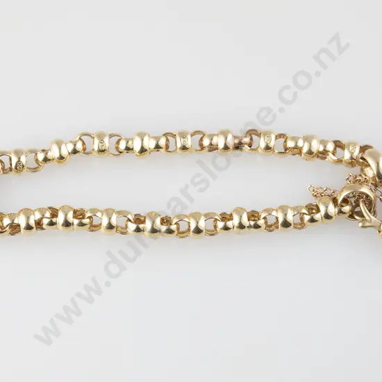 9ct Fancy Trace Link Bracelet