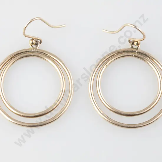 Pair 9ct Hoop Earrings