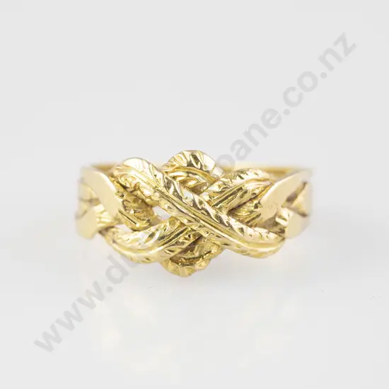 18ct Four Band Russian Puzzle Ring