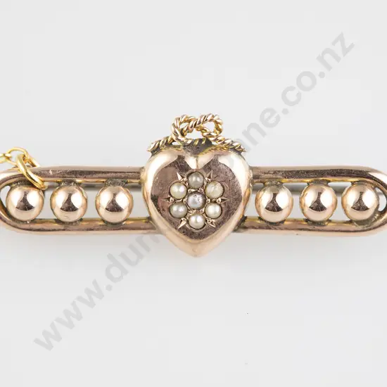 Victorian 9ct Double Brooch