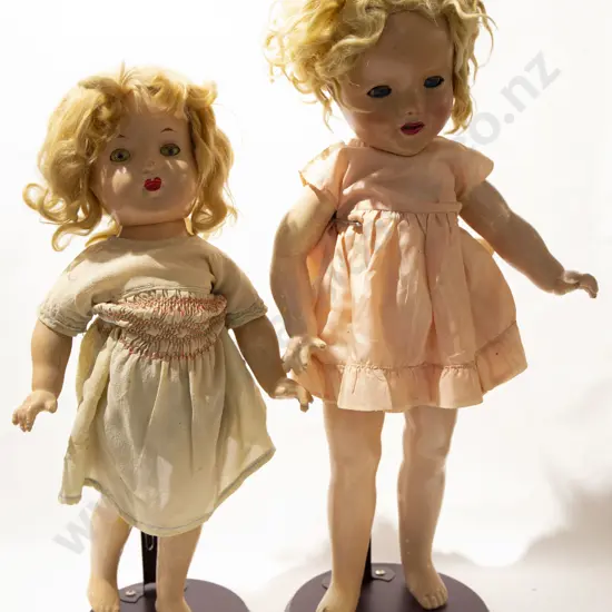 Two Composition Shirley Temple Dolls