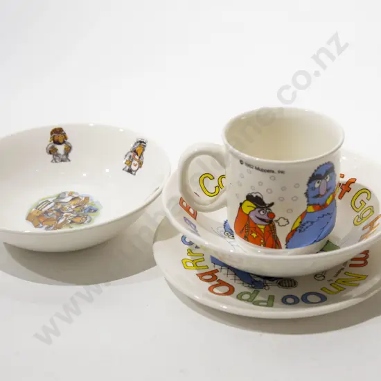 Muppets and Sesame Street Cup and Two Bowls