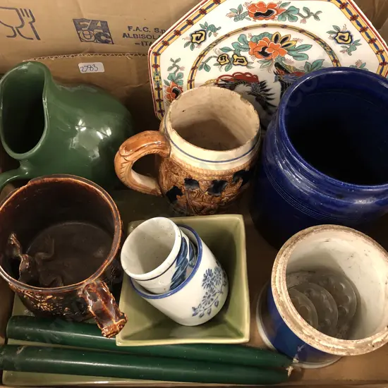 Box of Mixed Crockery