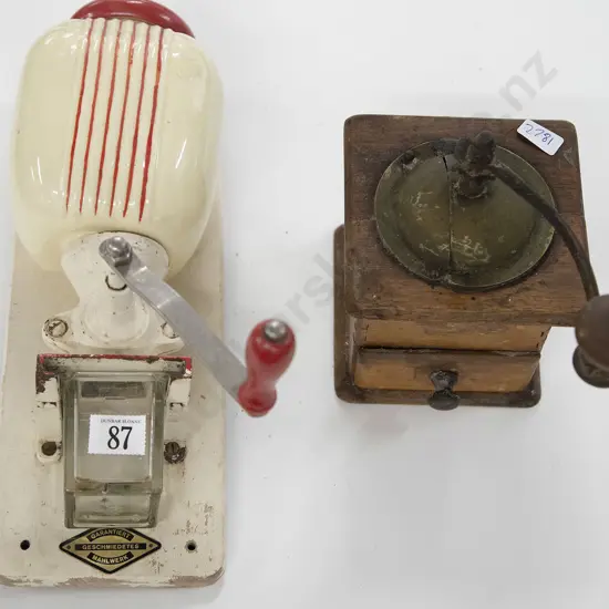 Two Vintage Coffee Grinders