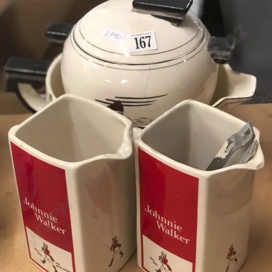 Retro Ice Bucket with Johnny Walker Jugs etc