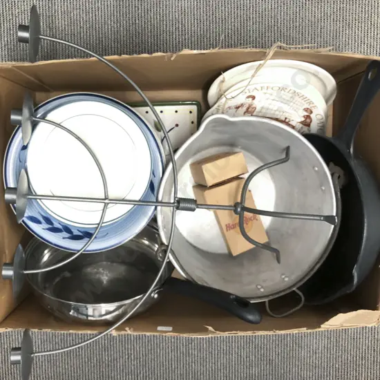 Box With Jelly Pan and Candle Holder