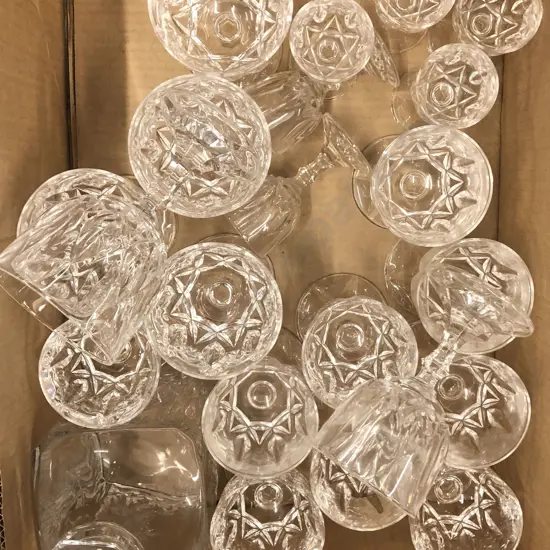 Box With Glasses and Decanter