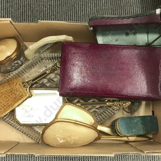Box of Assorted Dressing Table Accessories