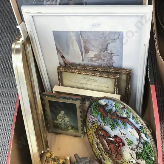 Box With Prints and Religious Ornaments