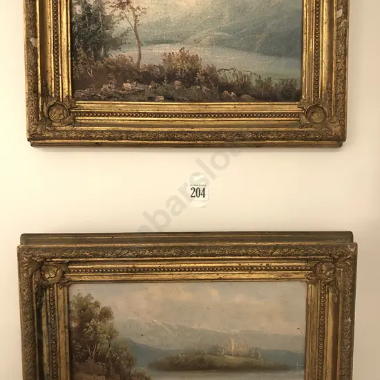 Small Pair of Vict. Oil Landscapes