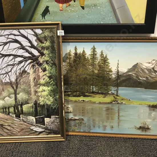 Oil Street Scene and Lake Scene