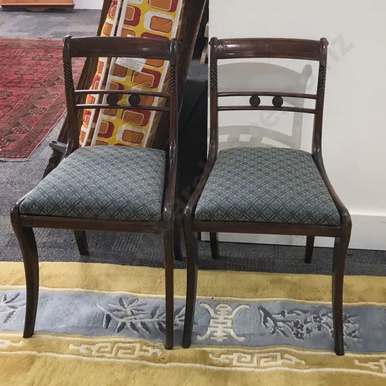 Pair of Regency Mahogany Dining Chairs