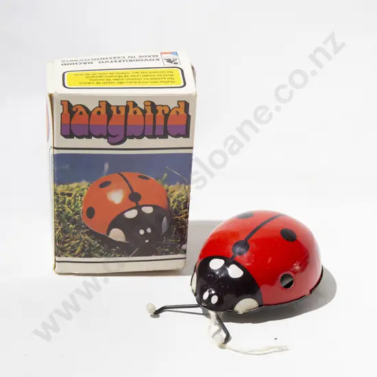 Vintage Wind-up Ladybird Toy in Original Box