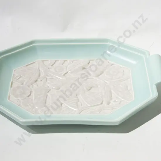 Poole Pottery Tray Decorated with Florals & Birds
