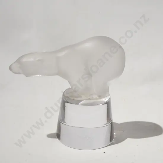 Sevres Frosted Glass Polar Bear (Chip to Base)