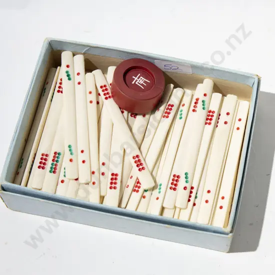 Vintage Bone Mahjong Scoring Sticks