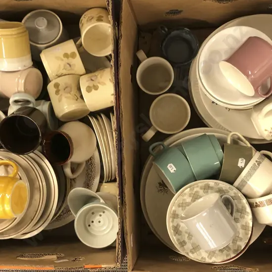 Two Boxes Asst NZ Pottery & Crockery