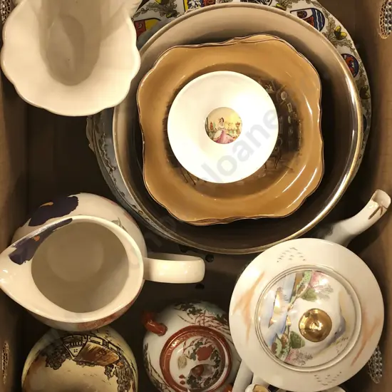 Box Asst China & Crocker incl. Shorter & Sons Basket