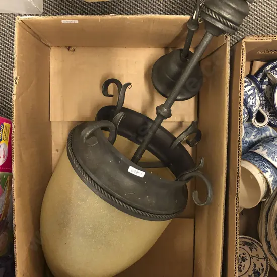 Vintage Wrought Metal Pendant Lamp