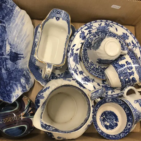 Box Asst Blue and White China