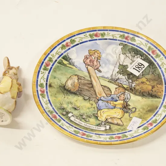RD Nursery Rhyme Plate together with Beswick 'Mr. Benjamin Bunny'
