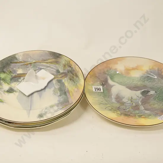 Four RD Seriesware Plates together with RD Plaque