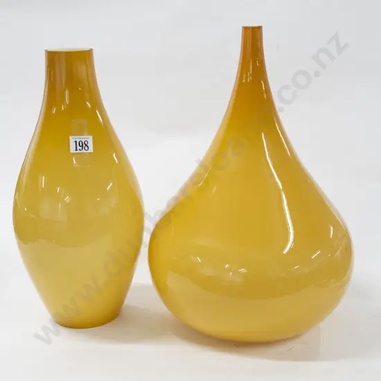 Two Retro Decorative Glass Lampshades