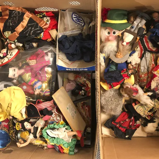 Two Boxes Asst Costume Dolls / Toys & Accessories