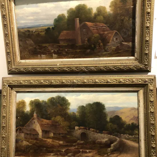 T Morrison Colonial Gilt Framed Landscape