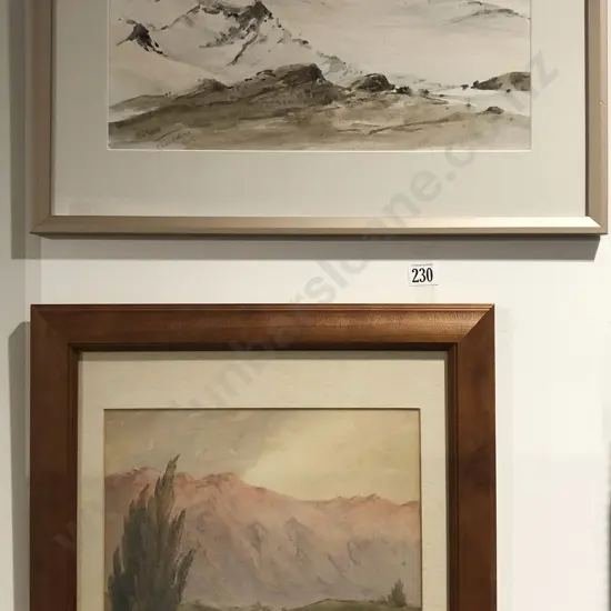 Two W/C Landscapes Signed W J Rush