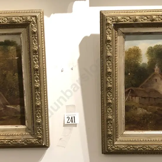 Pair of Antique English Lanscapes Attributed to T Silk