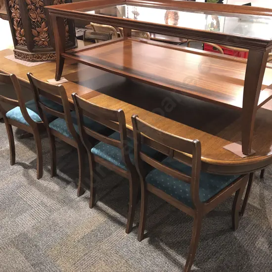Extension Dining Table with Eight Chairs