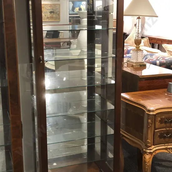 Mirror Back Glazed Door China Cabinet