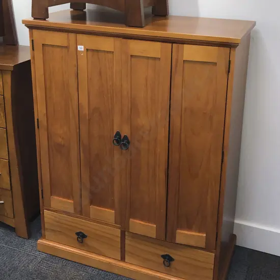 Modern Folding Door Entertainment Cabinet